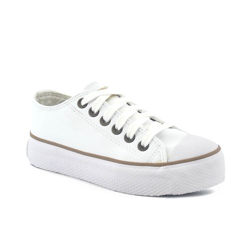 Zapatilla John Foos Mujer All Night Plataform Blanco