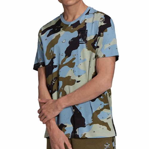 Remera Adidas Hombre Camuflaje Estampada