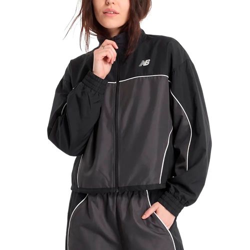 Campera New Balance Trackside Woven Negra
