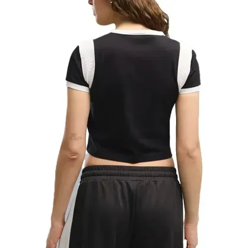 Remera Puma Graphic Ringer Baby Negra